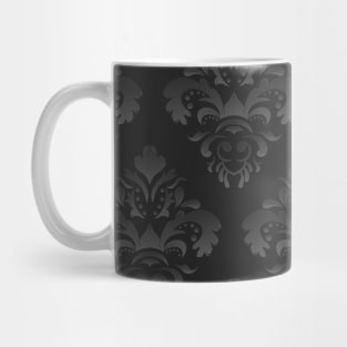 luxury black damask Mug